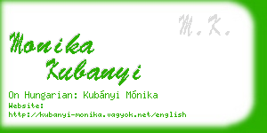 monika kubanyi business card